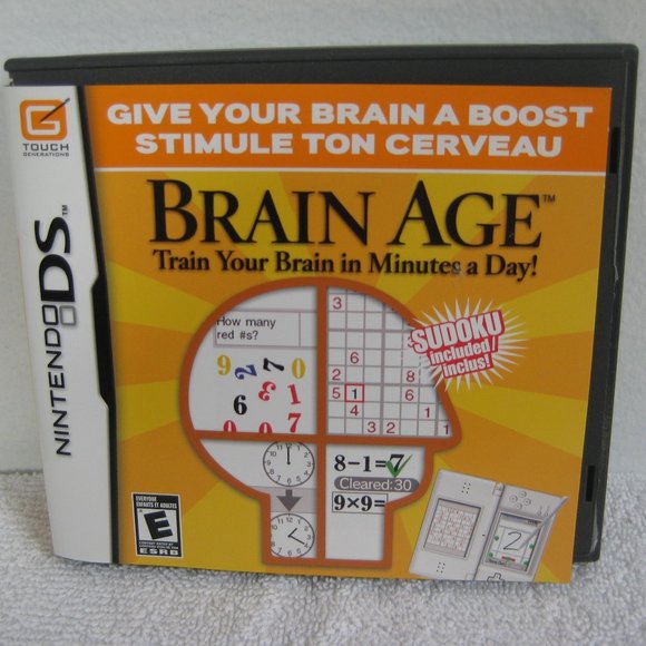 Nintendo DS, Brian Age, Train Your Brian in Minutes a Day!, rated E - Picture 1 of 3